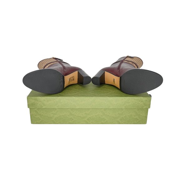 Gucci Women's Leather & Mini GG Canvas Ankle Boots - Picture 10 of 15